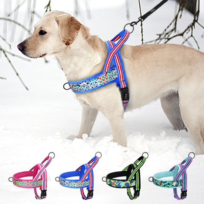 Reflective Nylon Soft Padded Pet Vest Warm Winter Dogs Harnesses