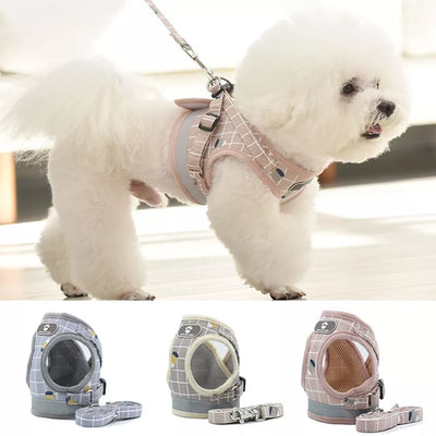 Reflective Breathable Mesh Vest Adjustable Dog Harness