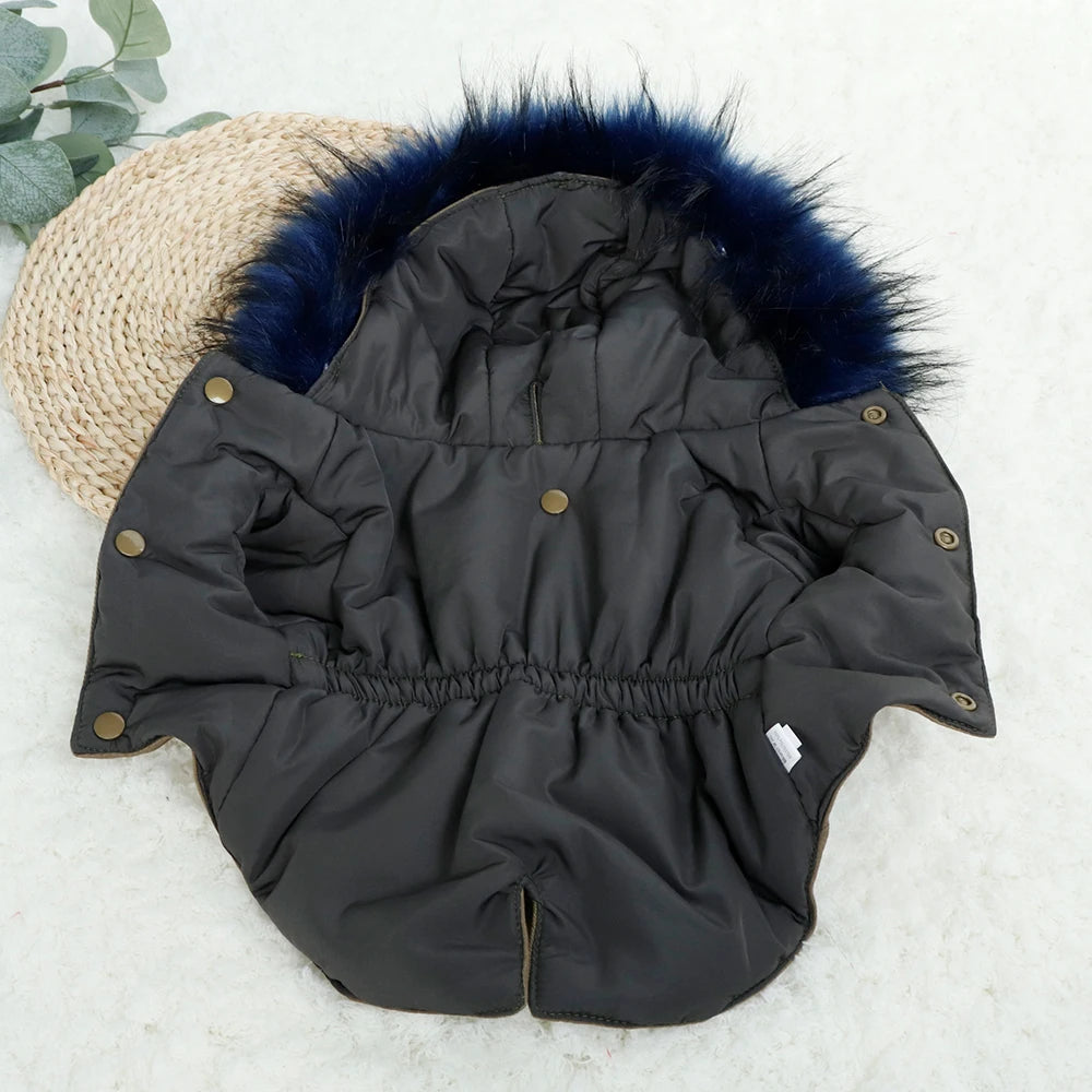 Warm Winter Jacket Pet Dog Clothes Coat Hooded