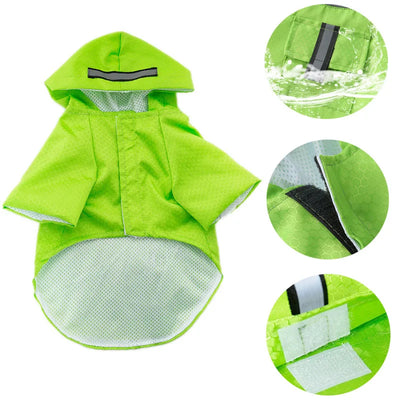 Creativity Hooded Raincoats Reflective Strip Pets Dogs Clothes