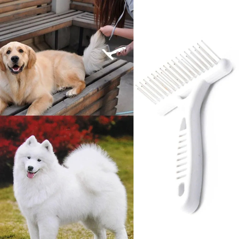 Rake Comb For Dogs Brush Short Long Hair Fur Shedding Remove