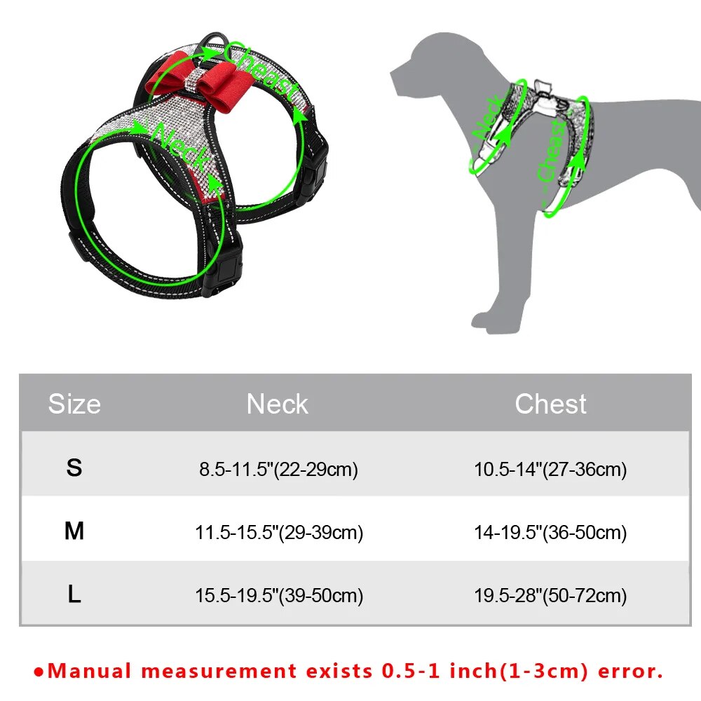 Reflective Nylon Pit bull Pug Small Medium Dogs Harnesses