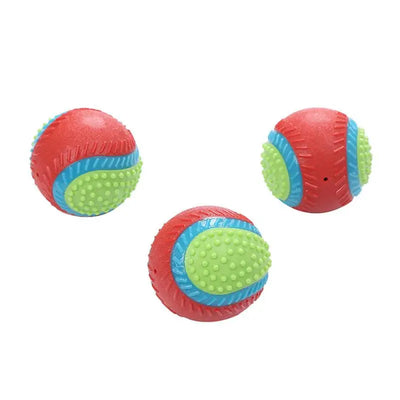 8cm Bite-resistant Pet Dog Toy Rubber Ball Beef-flavored Elastic Ball