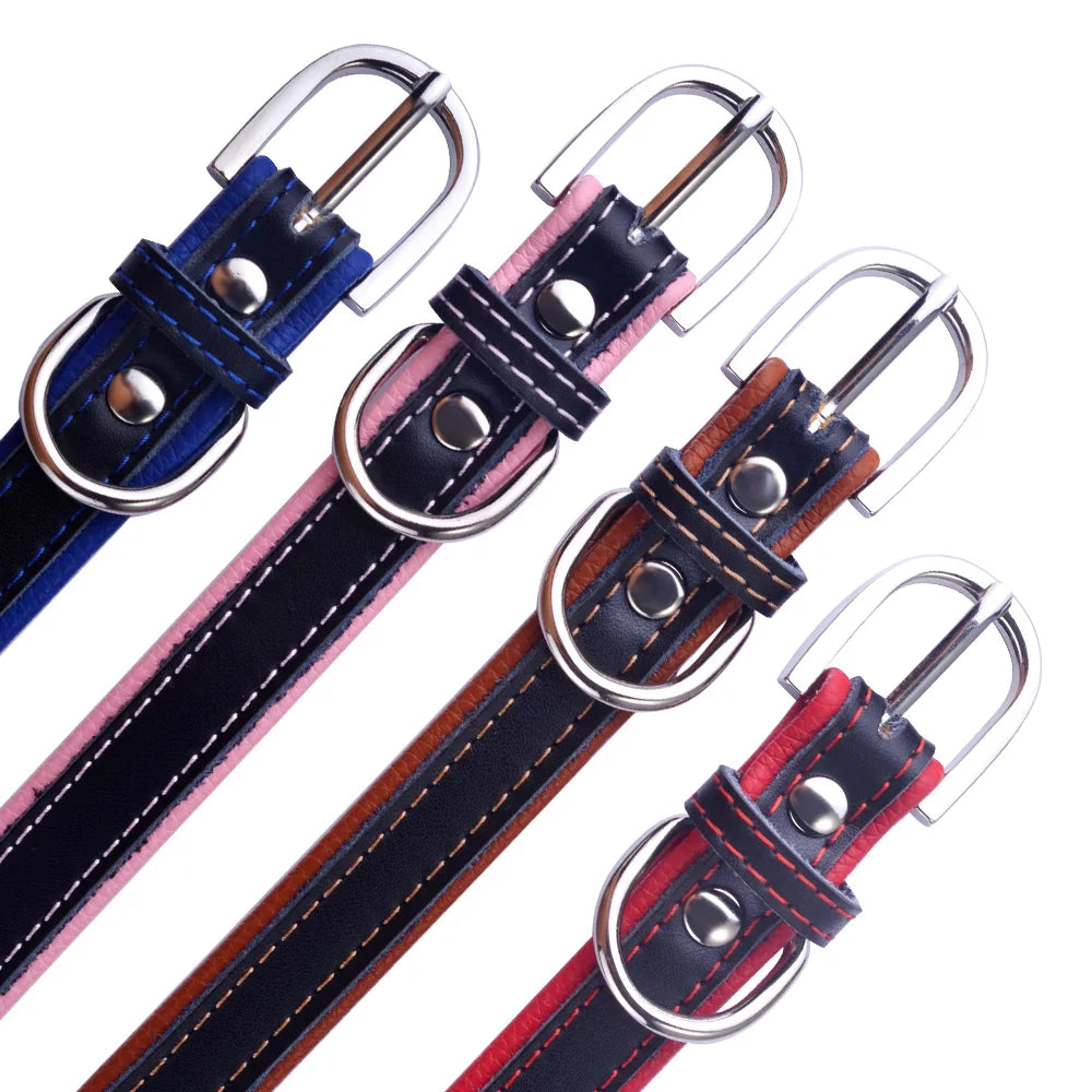 Adjustable Personalized Dog Leather Collar