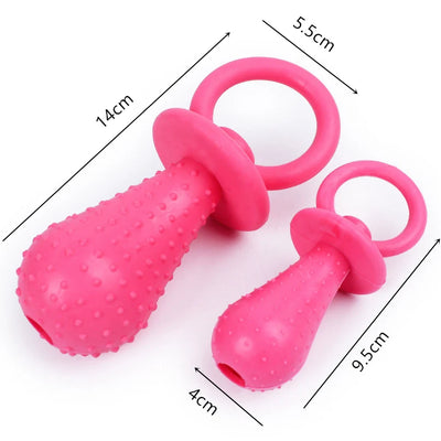 Pet Rubber Pacifier Dog Toy Interactive Rubber Soother