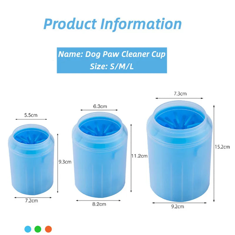 Portable Foot Cleaning Brush Soft Silicone Dog Paw Cleaner Cup