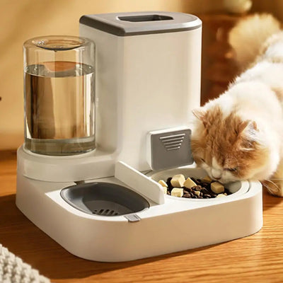 2-In-1 Pet Automatic Feeder Dog Cat Drinking Fountain Water