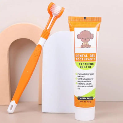 Oral Care Pet Puppy Toothbrush Toothpaste Kit