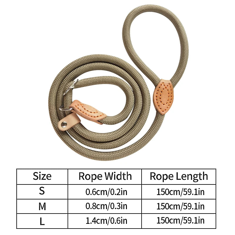Nylon Dogs Lead Leash Adjustable Harness Durable Rope Belt Loop