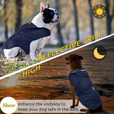 Reflective Dogs Rain Coat For Small Large Dogs Waterproof Clothes