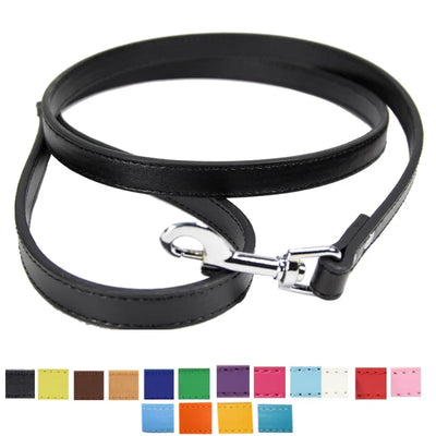 Colorful Puppy Walking Leather Dog Leashes