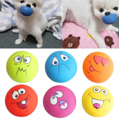 Rubber Dog Puppy Pet Play Squeaky Ball Chewing Toys