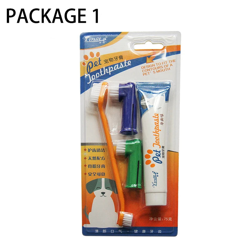 Pet Dog Toothpaste Tooth Brushing Kit Oral Clean