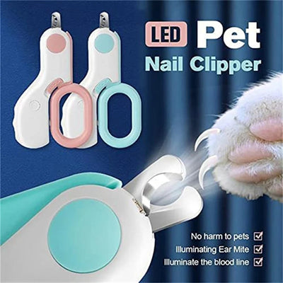Professional Cat Dog Nail Clipper Cutter With Led Light Scissors