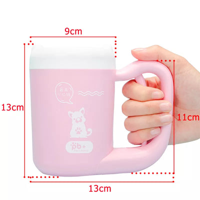 Pink Blue Outdoor Portable Pet Dog Paw Cleaner Cup