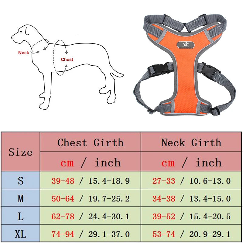 Medium Large Breathable Dog Training Harness Vest