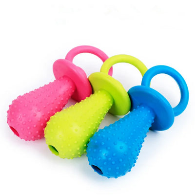 Pet Rubber Pacifier Dog Toy Interactive Rubber Soother